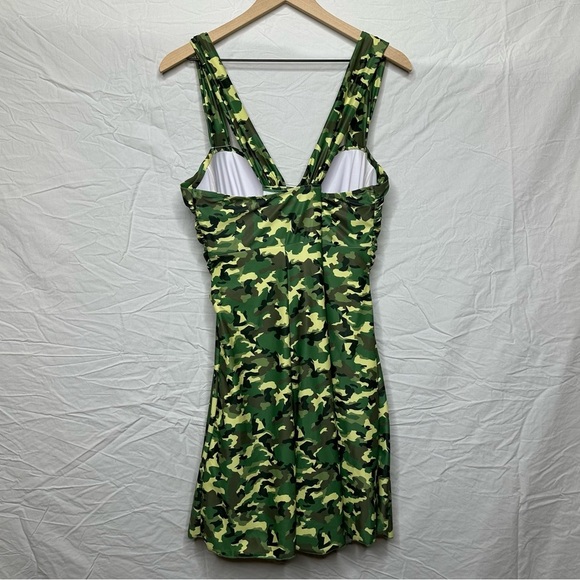 Green Camouflage Sleeveless Bathing Suit Swimwear size 5XL - Picture 5 of 7